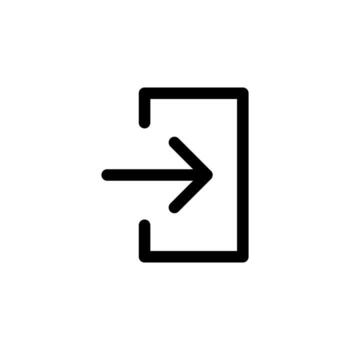 Simple Line Login Button Icon for Authentication and Privacy vector