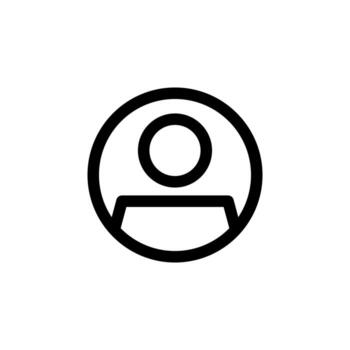 línea perfil icono contorno símbolo para sitio web y usuario interfaz vector