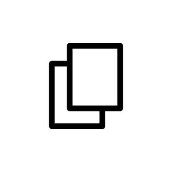 Line Copy Icon for Document and File Duplication in Clean UI vector