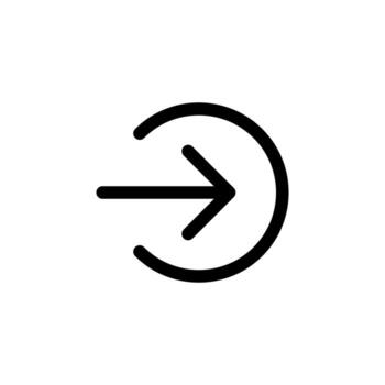 Minimal Line Login Symbol for Clean Authentication Interface vector