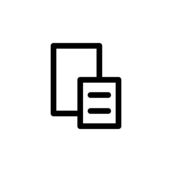 Elegant Line Paste Icon for Web, App, and Modern UI Systems vector