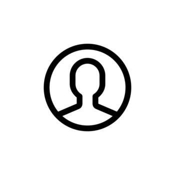 perfil icono línea estilo para aplicación ui y ux diseño vector