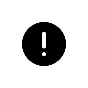 limpiar sólido advertencia glifo para móvil y web aplicación interfaces vector