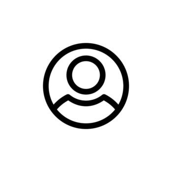 contorno perfil icono línea diseño para móvil aplicación y sitio web vector