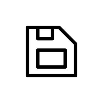 Minimal Line Save Symbol for Mobile and Web App Data Archive vector