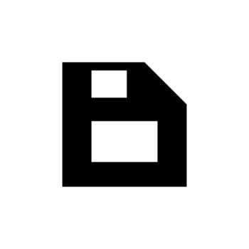 Minimal Solid Save Icon for Digital Data and File Protection vector