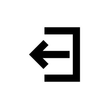 Clean Solid Logout Glyph for Authentication and Session Control vector