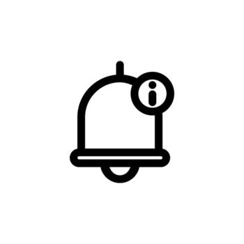 mínimo línea notificación informacion símbolo para empujar mensaje ux diseño vector