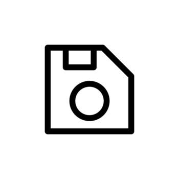 Line Save Icon for File Storage and Secure Backup in UX Interface vector