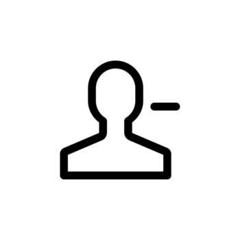 User Remove Icon Line Style for UI and Mobile App vector