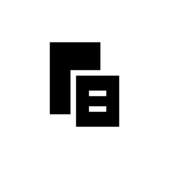 Solid Paste Document Icon for Simple UI and Modern UX Design vector