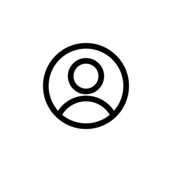 perfil icono línea estilo para sitio web y aplicación usuario interfaz vector