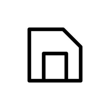 Outline Line Save Icon for Information Storage and File Security vector