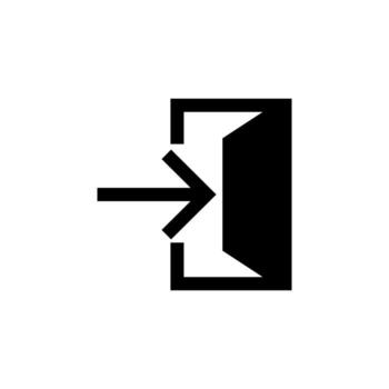 Minimal Solid Login Padlock Icon for Privacy and Data Protection vector