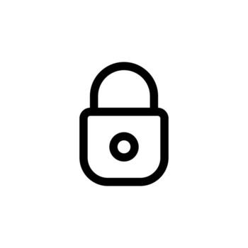 elegante línea desbloquear íconos para móvil aplicación ux y ui diseño vector