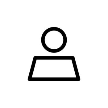 User Icon Line Style for UI and Mobile App vector