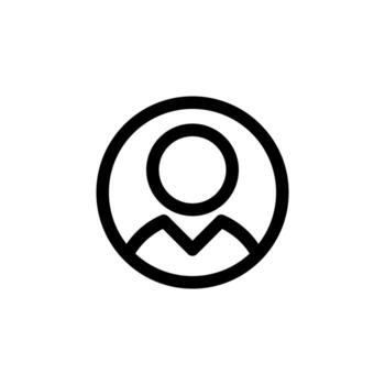 perfil icono línea estilo para ui y móvil aplicación vector