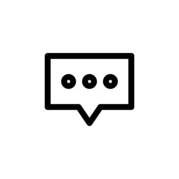 mínimo línea mensaje burbuja símbolo para comunicación interfaz vector