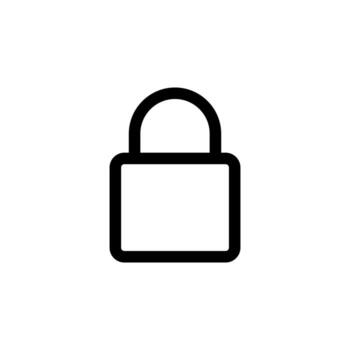 línea bloquear icono contorno símbolo para sitio web y usuario interfaz vector