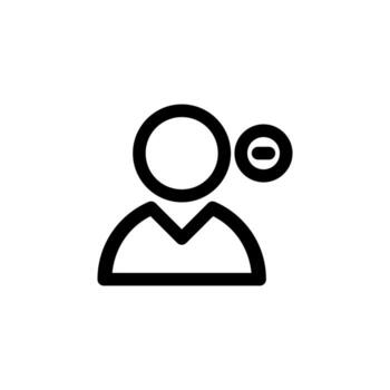 User Remove Icon Line Style for App UI and UX Design vector