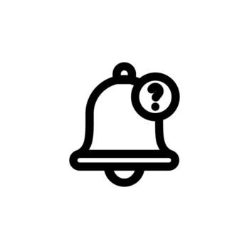 contorno línea notificación informacion icono para actualizaciones, consejos, y datos informacion vector