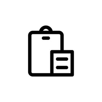 Minimal Line Paste Symbol for Office Work and Digital Interface vector