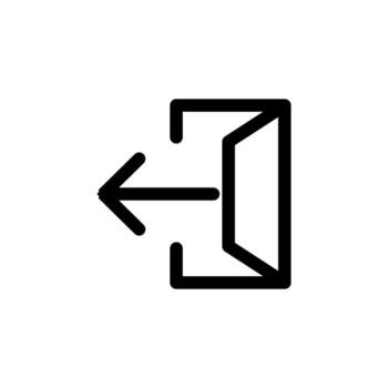Elegant Line Logout Button Icon for Modern App UI Flow vector