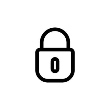 contorno bloquear icono línea diseño para móvil aplicación y sitio web vector