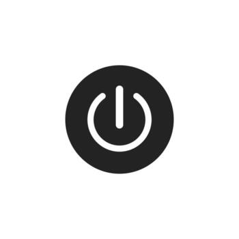 poder botón icono con un circular diseño, representando el universal en apagado cambiar. ideal para tecnología, digital, o sistema relacionado visuales vector