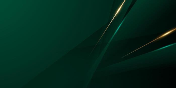Green and gold abstract background with a light effect vector
