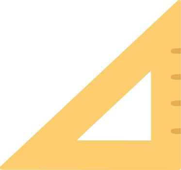 amarillo triángulo con un regla dentro vector