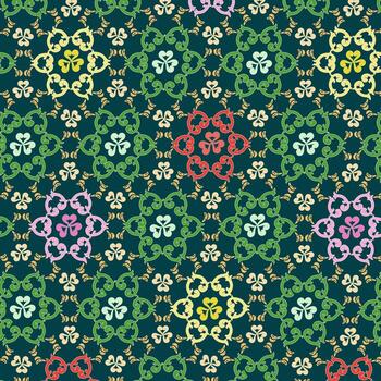 triangular embaldosado de floral batik modelo vector