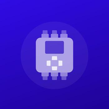 PLC icon, Programmable logic controller, transparent design vector