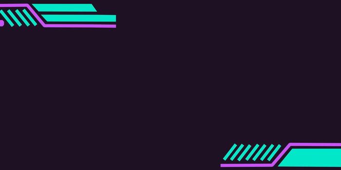 Empty space background with futuristic cyberpunk panel elements placed on the top left side and bottom right corner, with square grid pattern for modern technology templates. vector