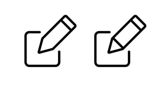 Edit pencil icon. Write and compose symbol. Create and modify content sign vector