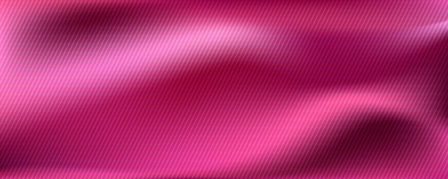 Trendy fuchsia gradient with ribbed fractal glass texture. Abstract fractal glass effect. Futuristic distortion. Ribbed glass blur template. vector