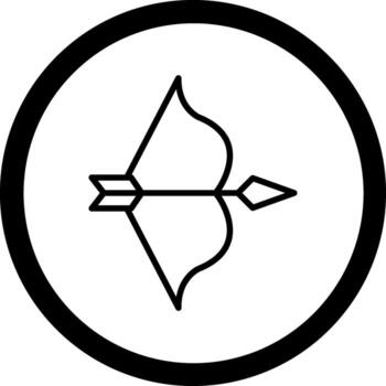 Bow Arrow Sharp Linear Edge Mark vector