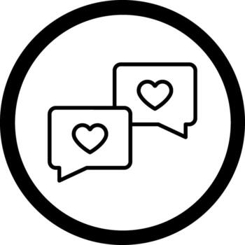 Love Message Clean Frame Design Object vector