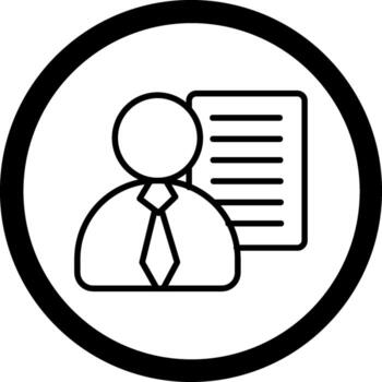 Advisor Handcrafted User Interface Symbol vector