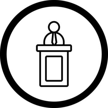 Lecturer Simplified Thin Line Mark vector