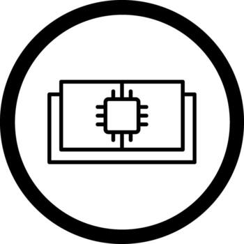 ai aprendiendo agudo lineal borde marca vector