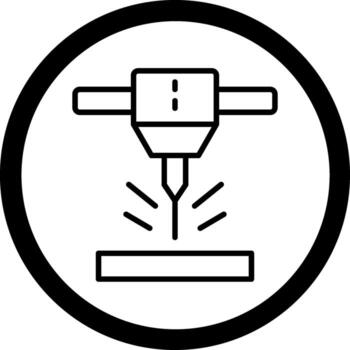 Cnc Machine Minimal Graphic Visual Element vector