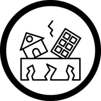 crisis agudo lineal borde marca vector