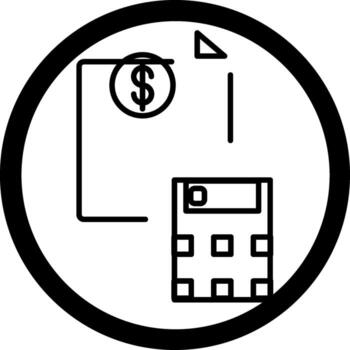 Accounting Clean Frame Design Object vector