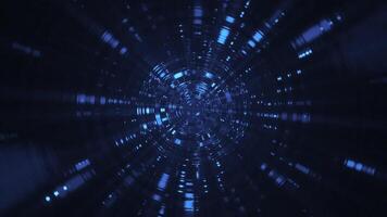 futurista azul abstrato fundo com fluindo luz ondas e partículas com brilhante ondulado vidro efeito. ideal para futurista, jogos e tecnologia projetos. cheio hd looping animação. video