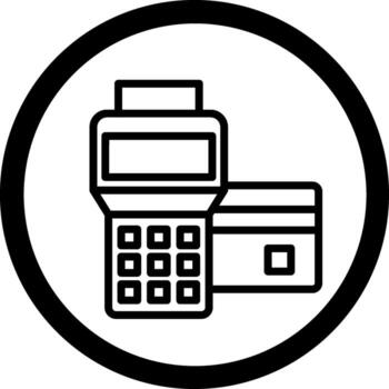Pos Terminal Color Enhanced Style Graphic vector