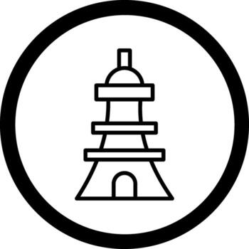 eiffel moderno color establecido símbolo vector