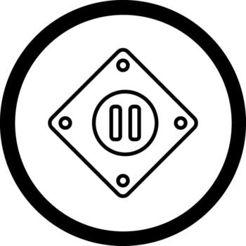 Pause Minimal User Interface Element vector