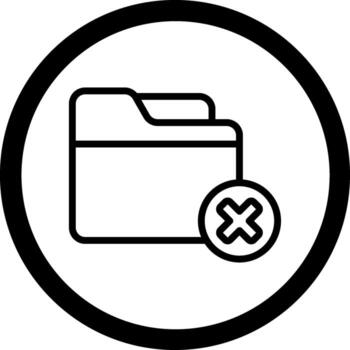 Delete Folder High Contrast Badge vector