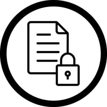 File Lock Interactive User Interface Design vector